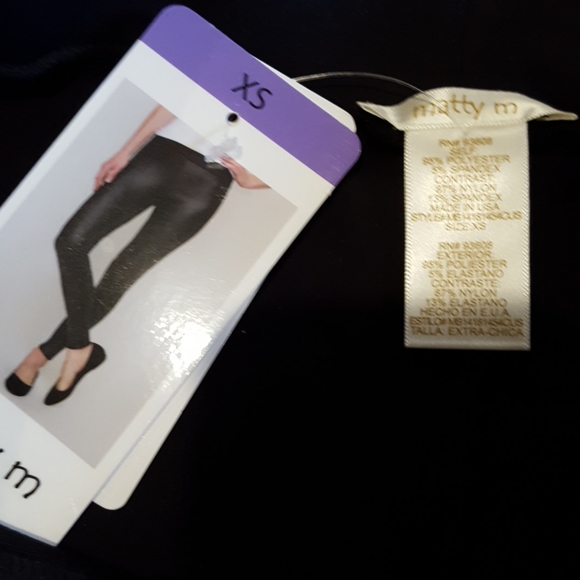 Pleather Front Leggings - Picture 3 of 4